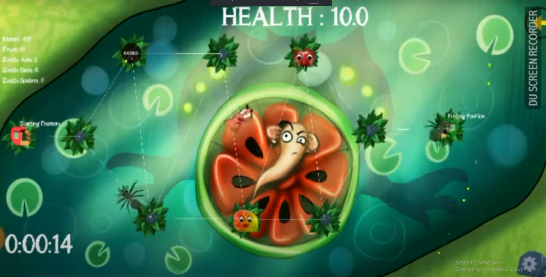 Hungry worm world 2d android game