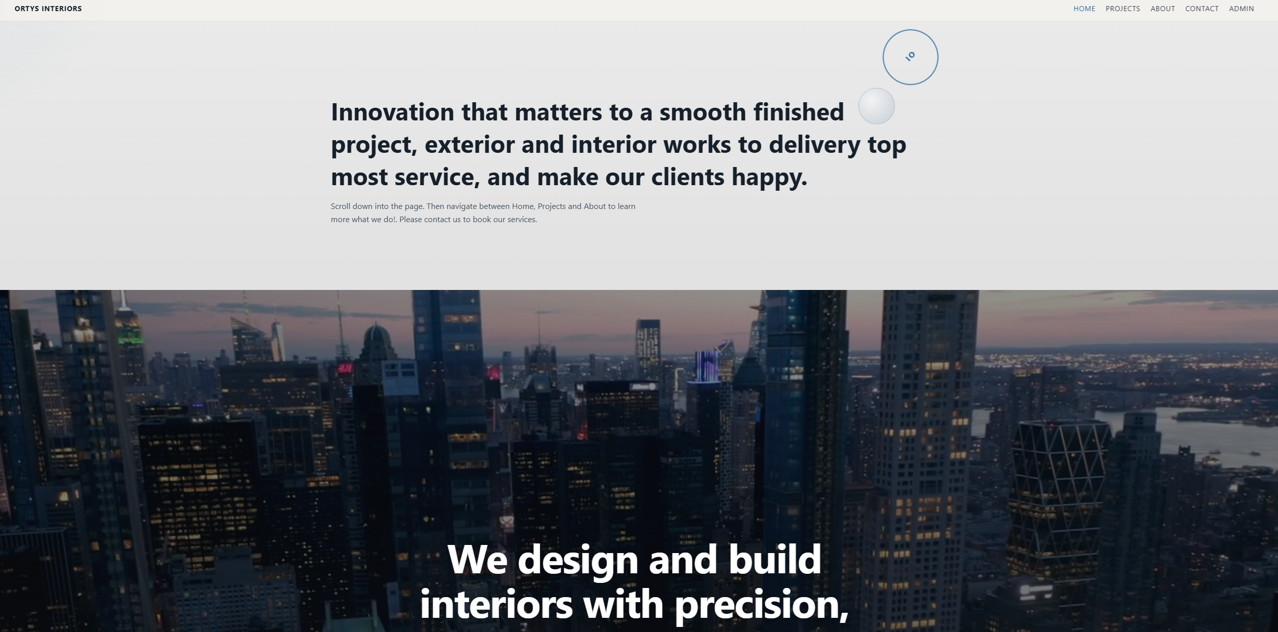 Construction website for client Edward